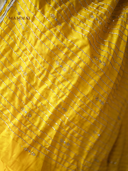 அனலி | Anali - Yellow embroidered silk saree